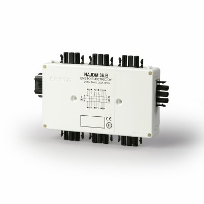 Распределительная коробка 3 полюса, 6x1 розетки, черный