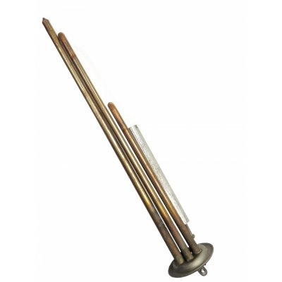 ТЭН RF TW 2500 Вт.(1500+1000) с анодом M4(L-400мм, общий контакт под винт М42 медных трубки для термостата и термозащиты, фланец 64 мм.  водонагреватели Аристон ШАТЛ, замена 65150721)