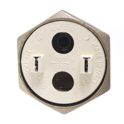 ТЭН RECO RDT 1500 Вт. фланец "гайка"- резьба D42мм. (Универсальный ТЭН для водонагревателей Аристон, Реал и другие) ИТАЛИЯ