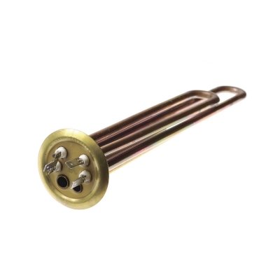 ТЭН RF TW 2000 Вт.(700+1300) PREMIUM (медн) M4 под анод (L-310мм,  Латунный фланец 64 мм.)